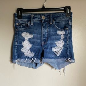 American eagle blue jean shorts size 00
